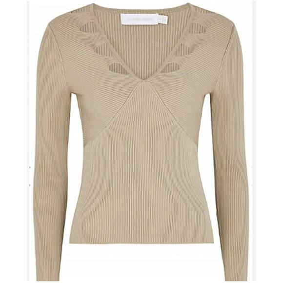 Jonathan Simkai Solene Top Thick Knit Cut-out Design Sweater sz s - Picture 1 of 8